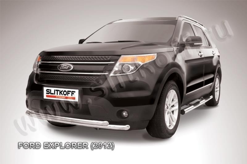 Slitkoff FEX003 защита переднего бампера d57+ d57 двойная Ford Explorer (2012)