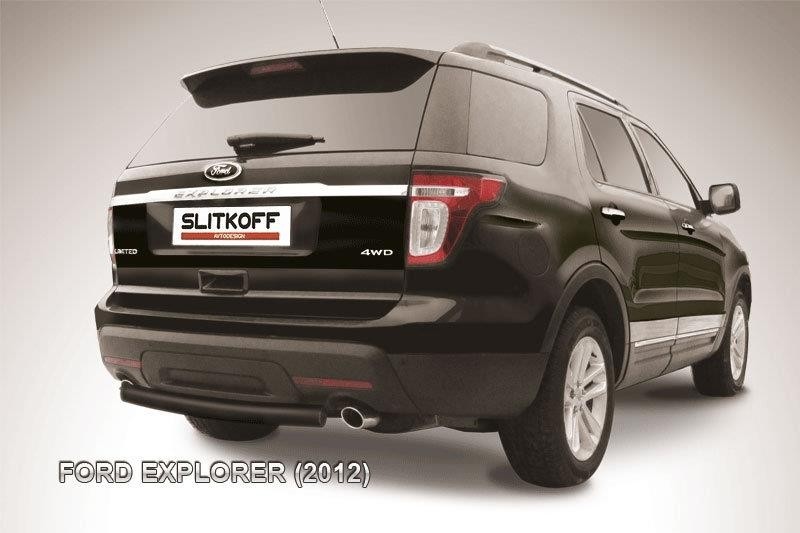 Slitkoff FEX008B защита заднего бампера d76 черная Ford Explorer (2012)