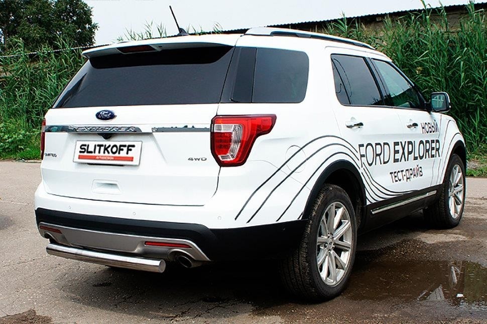 Slitkoff FEX15008 защита заднего бампера d76 Ford Explorer (2015)