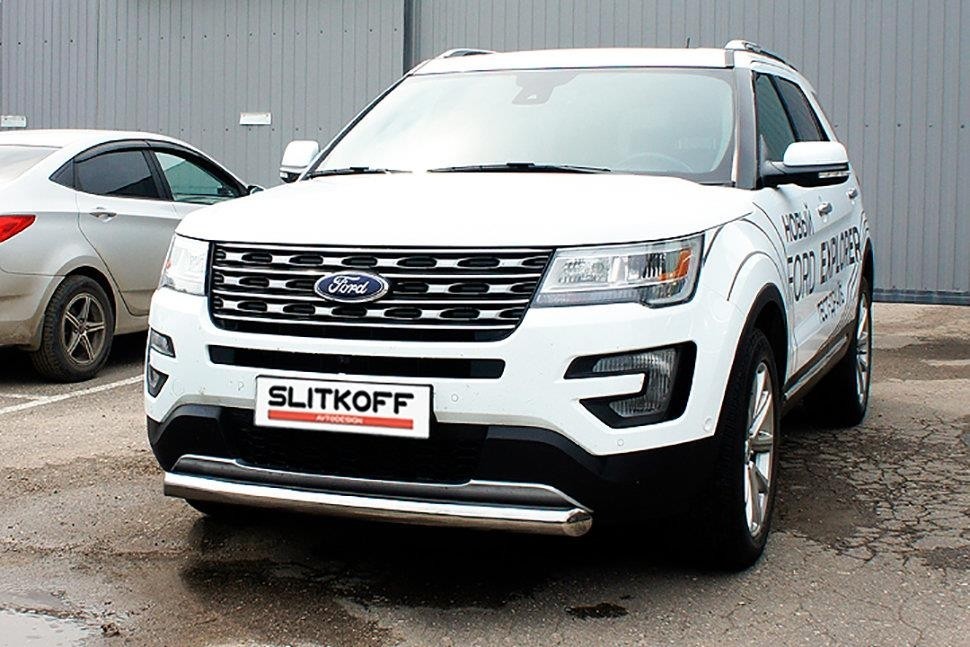 Slitkoff FEX18002 защита переднего бампера d76 Ford Explorer (2018)