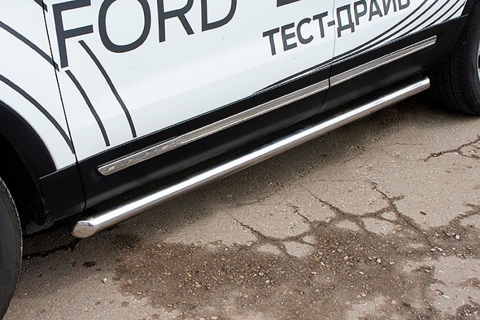 Slitkoff FEX18006 защита порогов d76 труба Ford Explorer (2018)