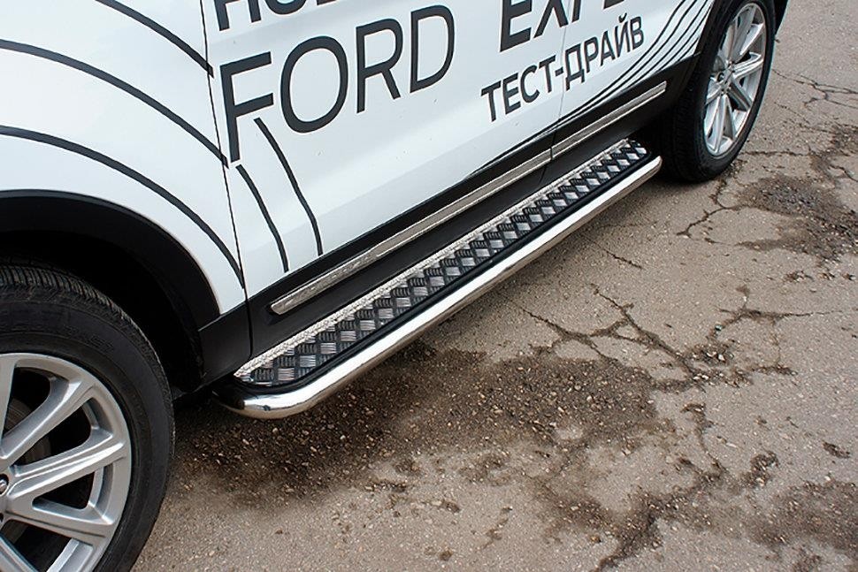 Slitkoff FEX18007 защита порогов d57 с листом Ford Explorer (2018)