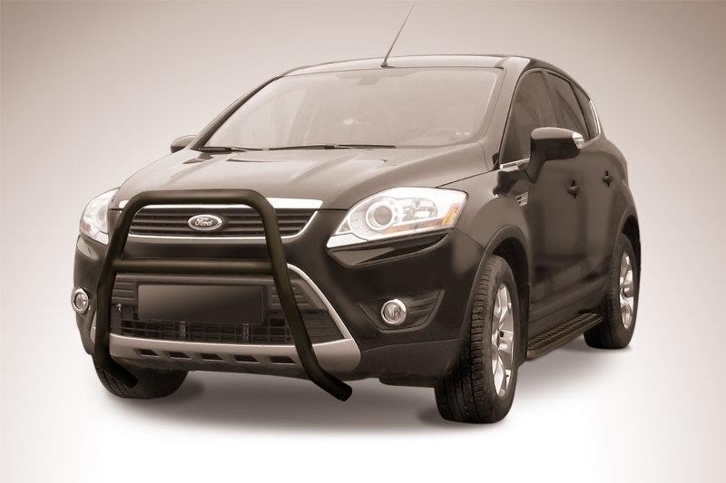 Slitkoff FKG002B кенгурятник d57 высокий с одной перемычкой черный Ford Kuga (2008)