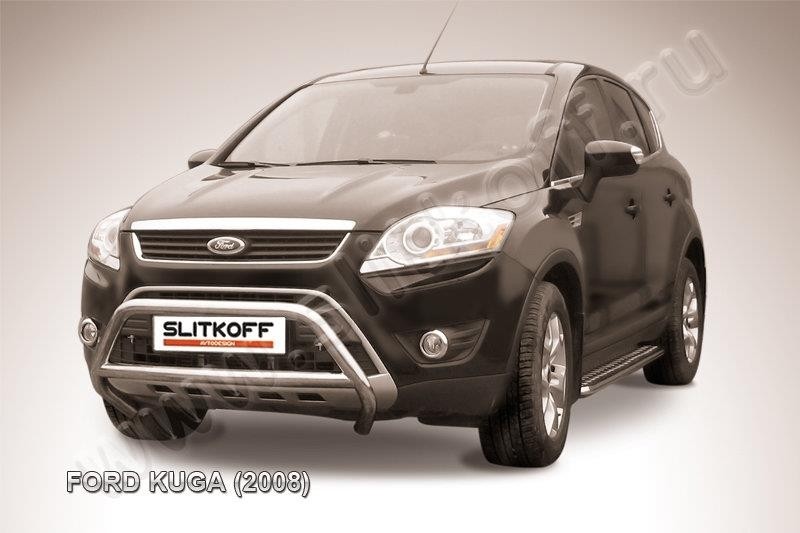 Slitkoff FKG003 кенгурятник d57 низкий с перемычкой Ford Kuga (2008)