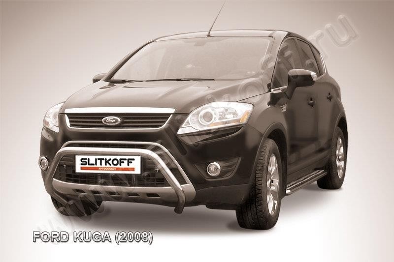 Slitkoff FKG004 кенгурятник d57 низкий "мини" Ford Kuga (2008)