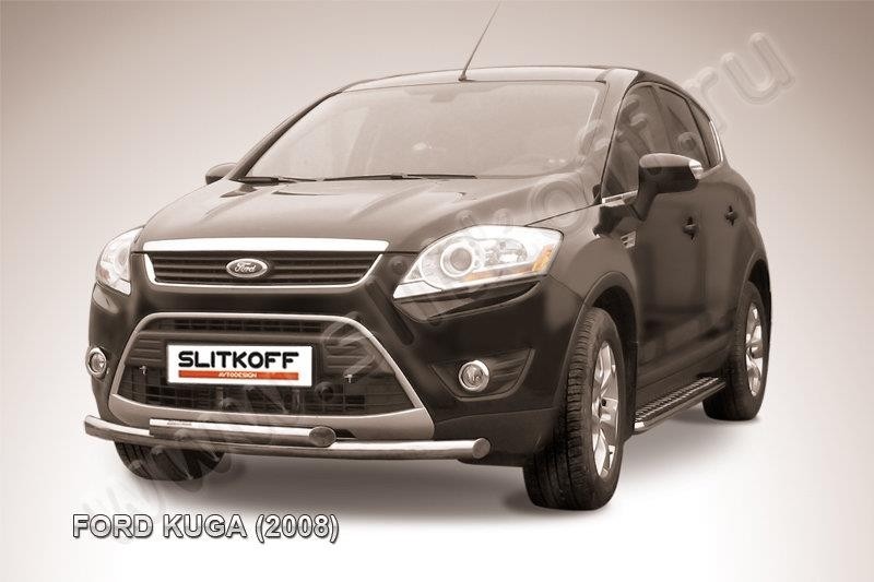 Slitkoff FKG005 защита переднего бампера d57+ d57 двойная Ford Kuga (2008)