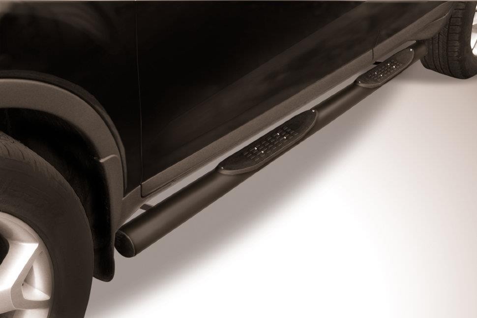 Slitkoff FKG007B защита порогов d76 с проступями черная Ford Kuga (2008)