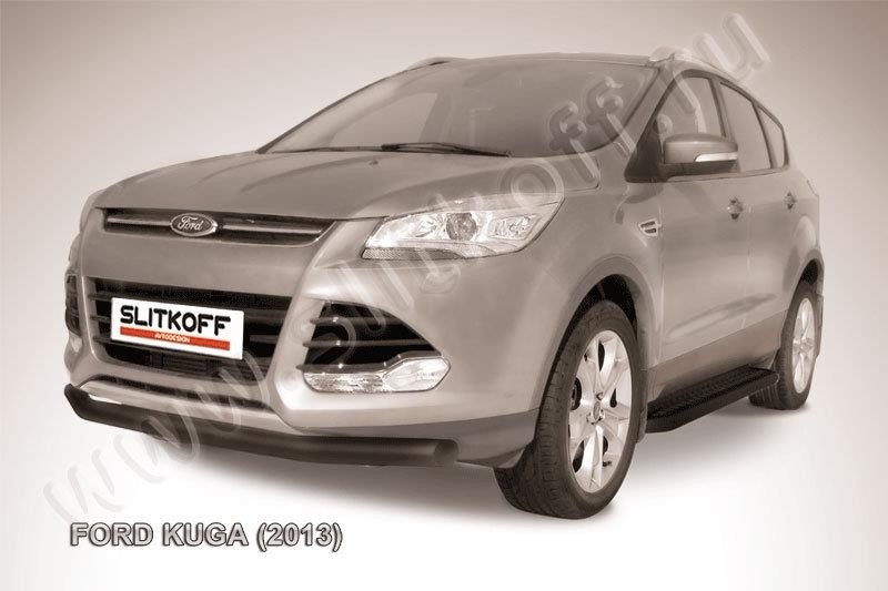 Slitkoff FKG13-002B защита переднего бампера d76 черная Ford Kuga (2013)