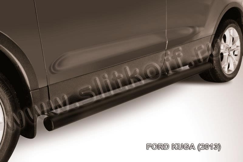 Slitkoff FKG13-006B защита порогов d76 труба черная Ford Kuga (2013)