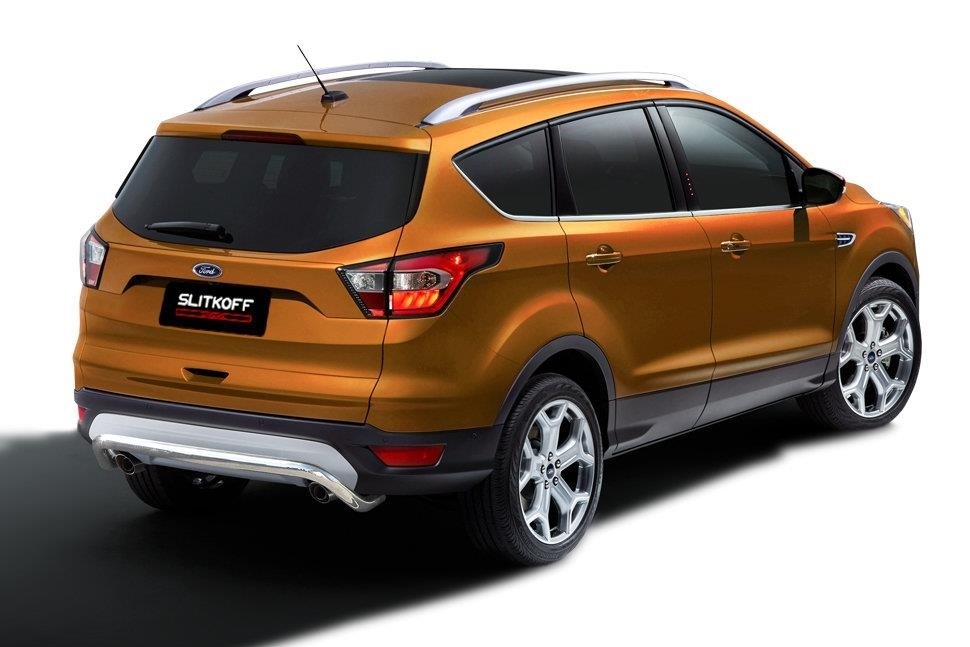 Slitkoff FKG16-007 защита заднего бампера d57 "скоба" Ford Kuga (2016)
