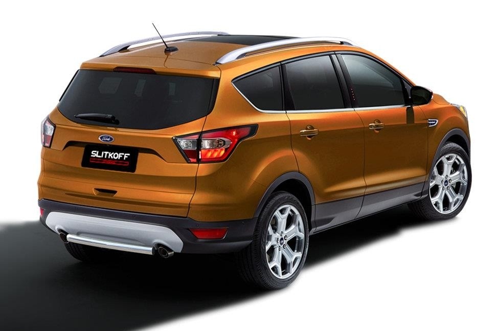 Slitkoff FKG16-008 защита заднего бампера d57 Ford Kuga (2016)