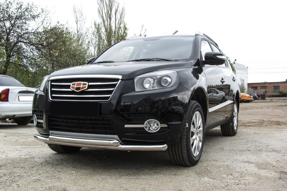 Slitkoff GAFX716004 защита переднего бампера d57+ d57 двойная Geely Emgrand X7 (2016)
