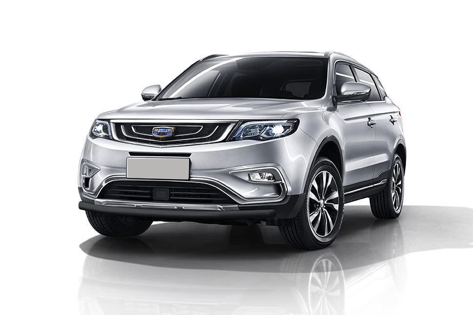 Slitkoff GEAT03B защита переднего бампера d57 черная Geely Atlas