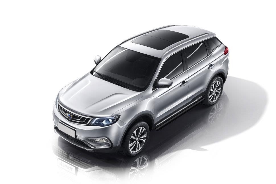Slitkoff GEAT05B защита штатного порога d57 черная Geely Atlas