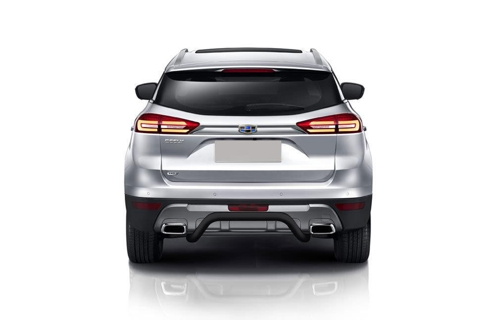 Slitkoff GEAT07B защита заднего бампера d57 "скоба" черная Geely Atlas