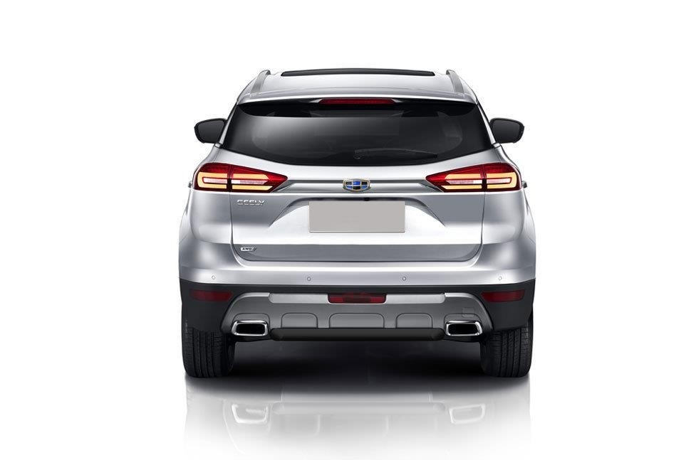 Slitkoff GEAT09B защита заднего бампера d57 короткая черная Geely Atlas
