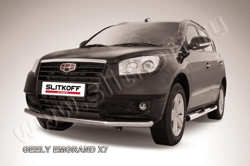 Slitkoff GEX7005 защита переднего бампера d57 Geely Emgrand X7