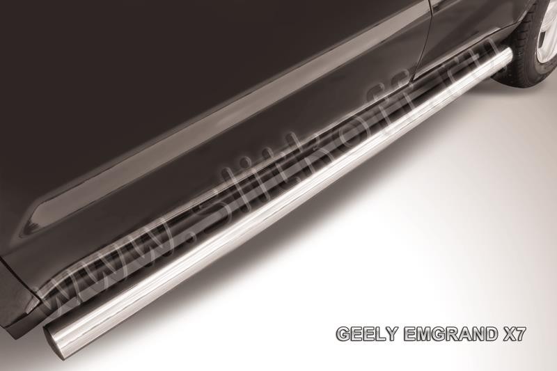 Slitkoff GEX7009 пороги d76 труба Geely Emgrand X7