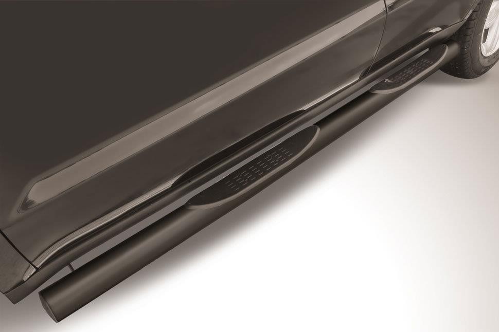 Slitkoff GEX708B защита порогов d76 с проступями черная Geely Emgrand X7