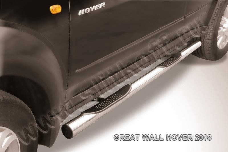 Slitkoff GWHN007 защита порогов d76 с проступями Great Wall Hover 2008