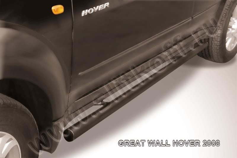 Slitkoff GWHN009B защита порогов d57 труба черная Great Wall Hover 2008
