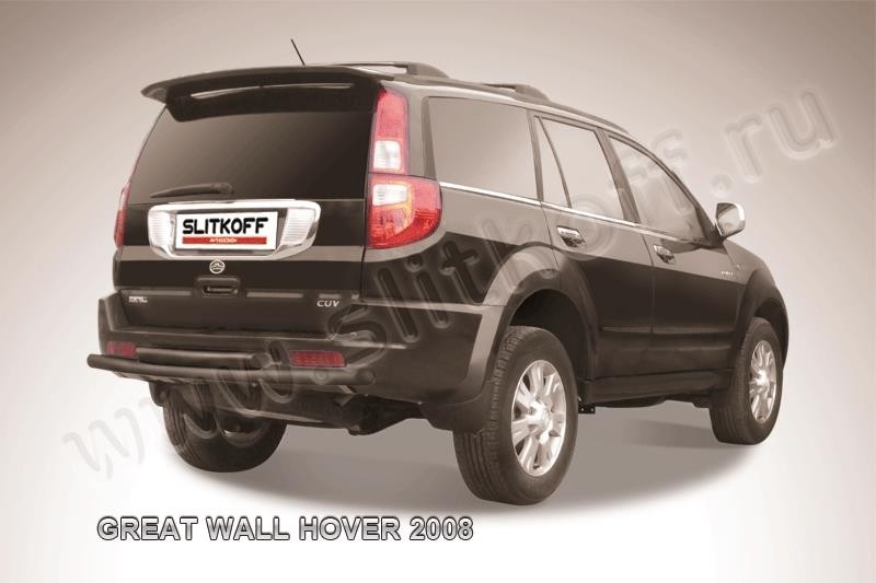 Slitkoff GWHN012B защита заднего бампера d57+ d57 двойная черная Great Wall Hover 2008