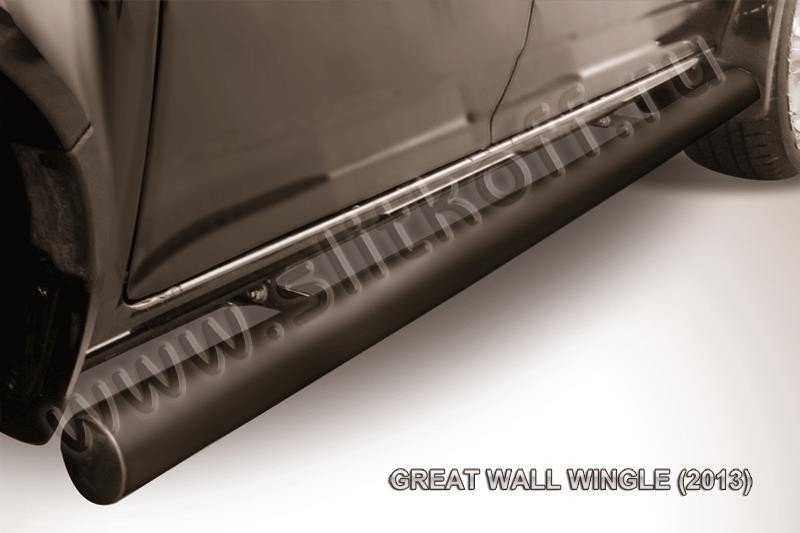 Slitkoff GWWIN-006B защита порогов d76 труба черная Great Wall Wingle (2013)
