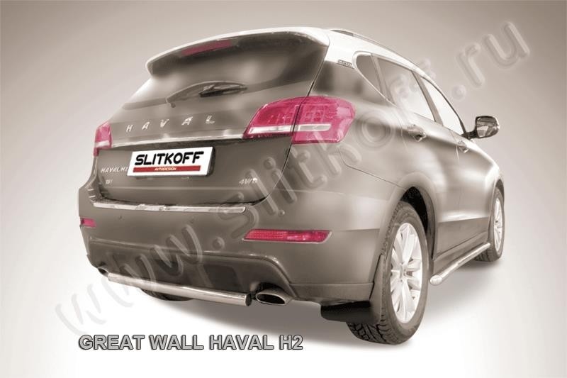 Slitkoff HavH2007 защита заднего бампера d57 короткая Haval H2