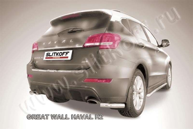 Slitkoff HavH2009 защита заднего бампера уголки d57 Haval H2