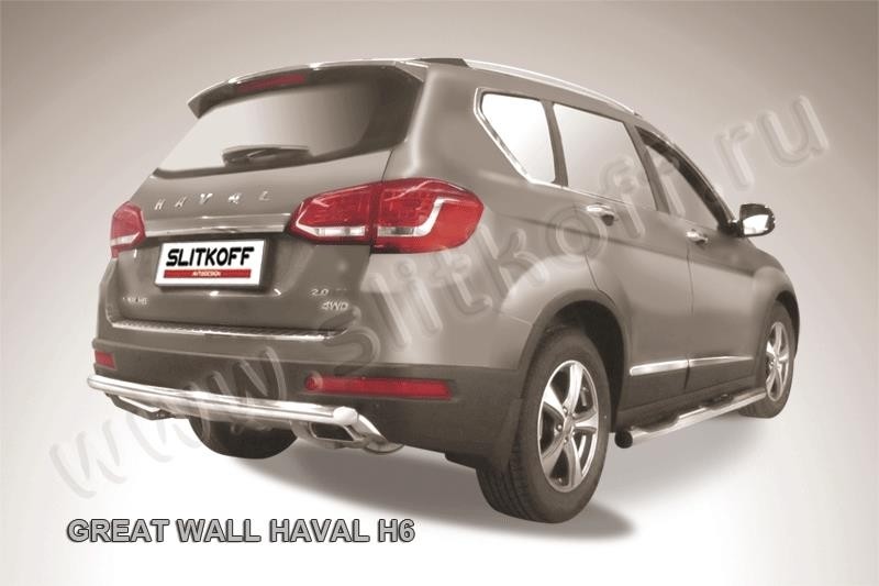 Slitkoff HavH6008 защита заднего бампера d57 Haval H6