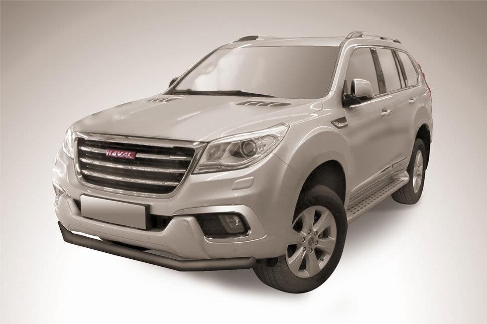 Slitkoff HavH9-17-003B защита переднего бампера d57 черная Haval H9 (2017)