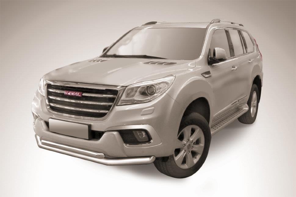Slitkoff HavH9-17-004 защита переднего бампера d76+ d57 двойная Haval H9 (2017)