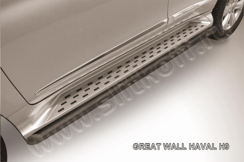 Slitkoff HavH9006B защита штатного порога d57 черная Haval H9