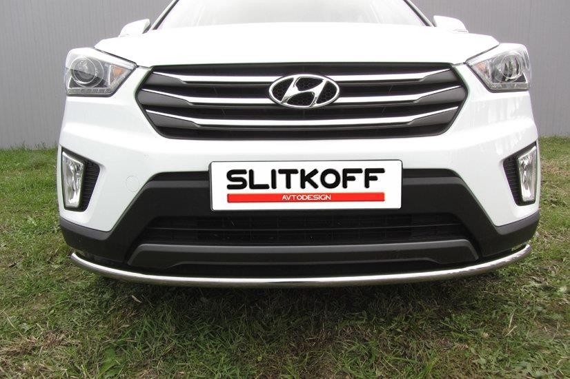 Slitkoff HCRET4WD004 защита переднего бампера d42 радиусная Hyundai Creta 4WD 2016