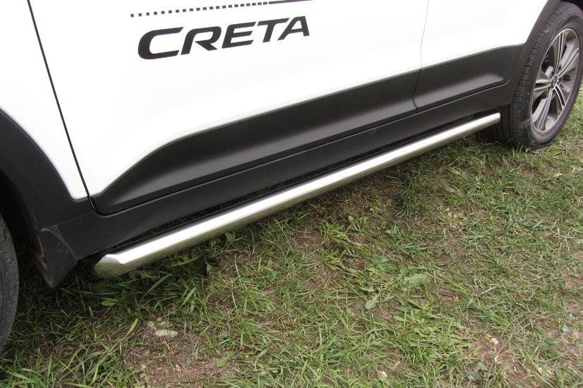 Slitkoff HCRET4WD008 защита порогов d57 труба Hyundai Creta 4WD 2016