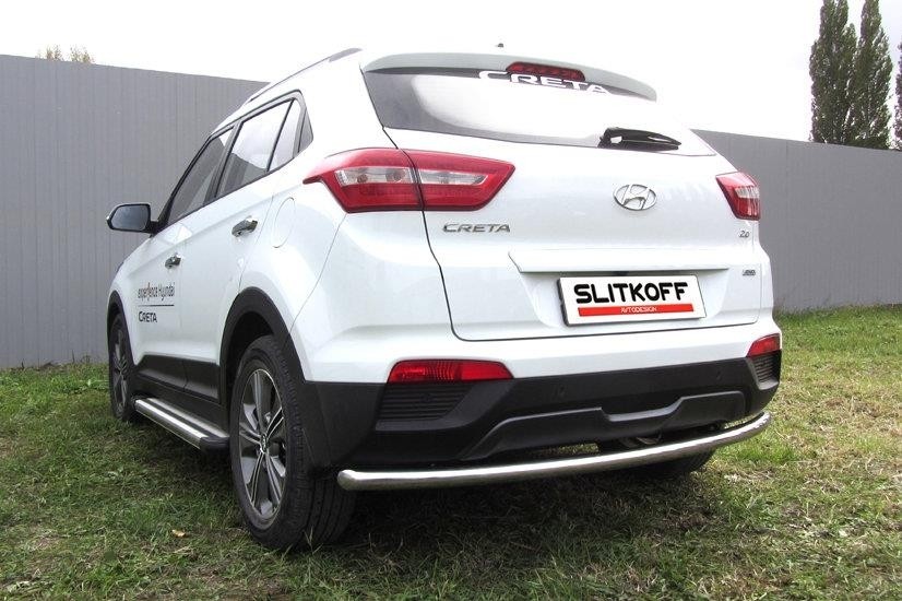 Slitkoff HCRET4WD012 защита заднего бампера d57 радиусная Hyundai Creta 4WD 2016