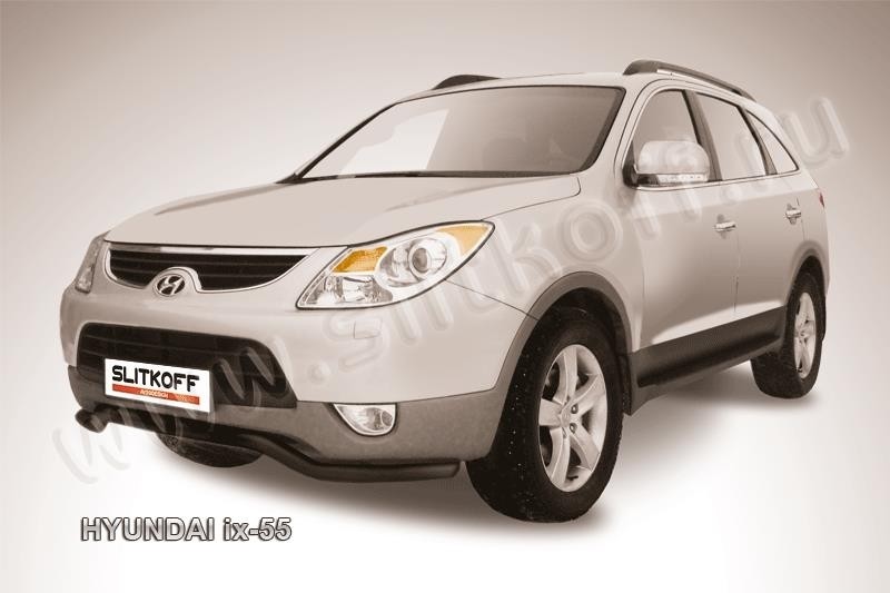 Slitkoff Hi55-001B защита переднего бампера d57 "волна" черная Hyundai ix-55