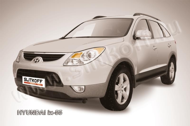 Slitkoff Hi55-003B защита переднего бампера d57 черная Hyundai ix-55