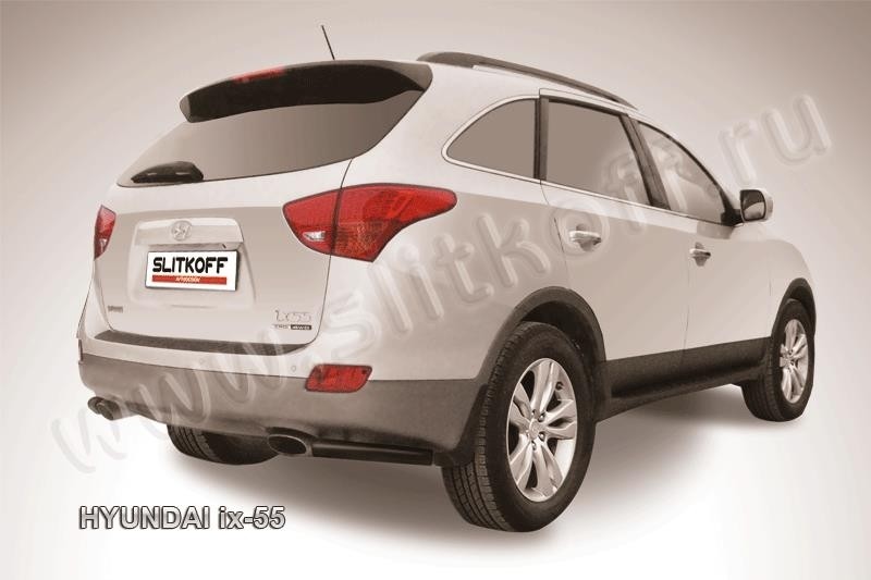 Slitkoff Hi55-005B защита заднего бампера уголки d57 черные Hyundai ix-55