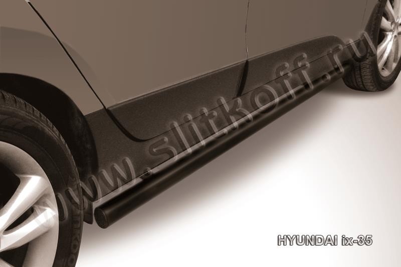 Slitkoff Hix35-006B защита порогов d57 труба черная Hyundai ix-35