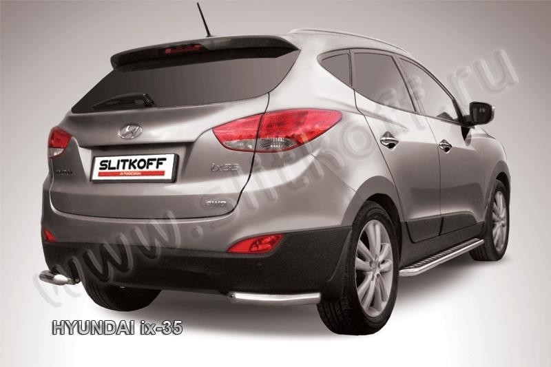 Slitkoff Hix35-010 защита заднего бампера уголки d57 Hyundai ix-35
