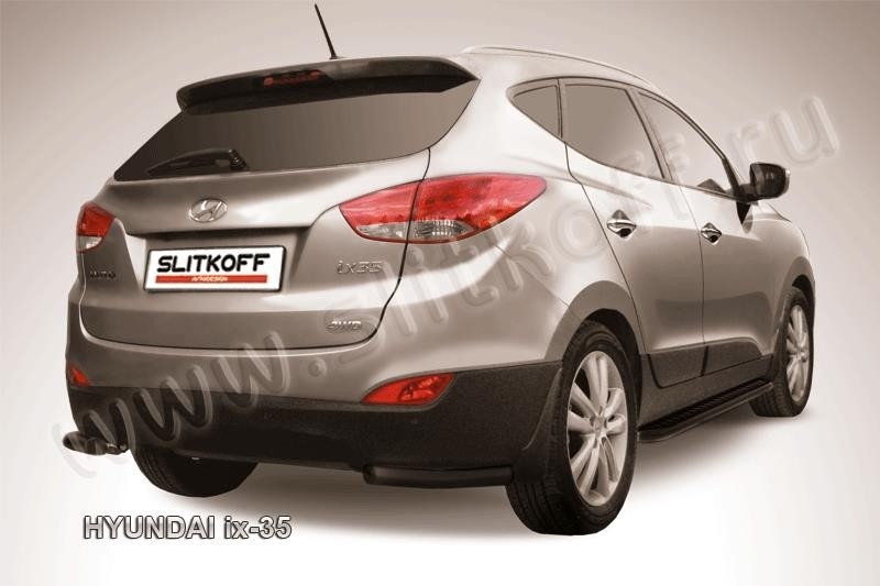 Slitkoff Hix35-010B защита заднего бампера уголки d57 черные Hyundai ix-35