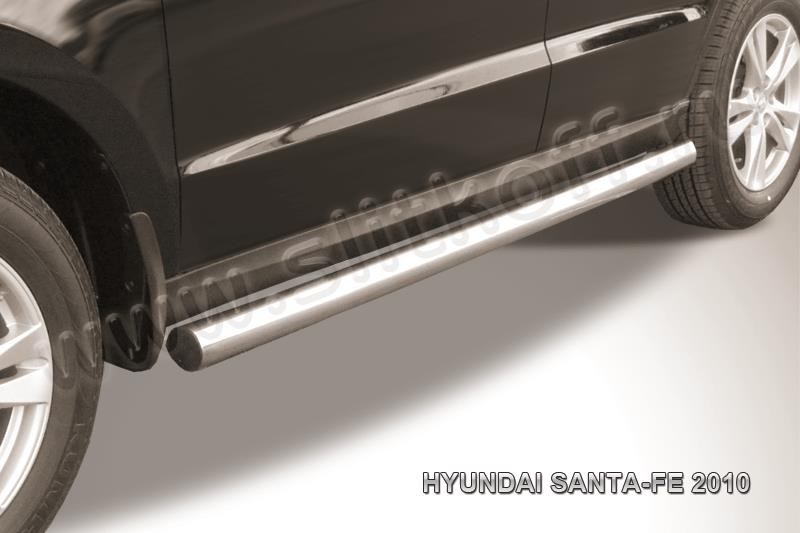 Slitkoff HSFN007 защита порогов d76 труба Hyundai Santa Fe (2010)