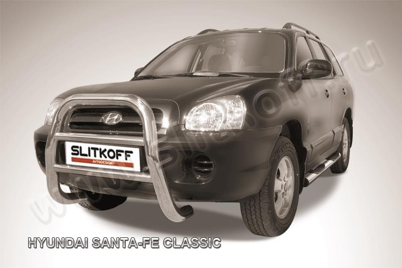 Slitkoff HSFT002 кенгурятник высокий d76 Hyundai Santa Fe Classic (Таганрог)