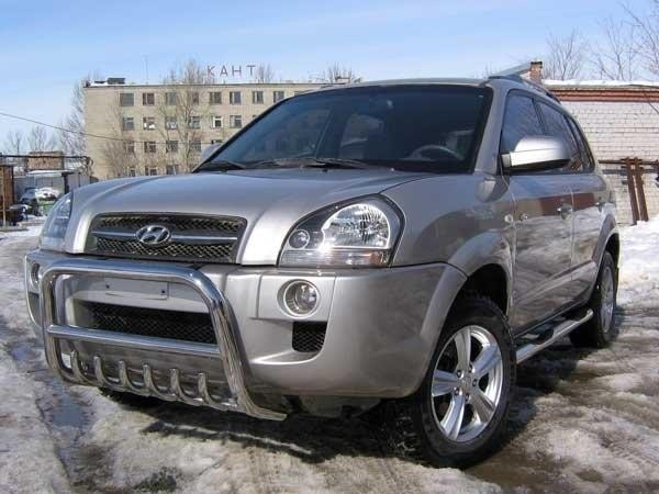 Slitkoff HT005 кенгурятник низкий d57 с защитой картера Hyundai Tucson