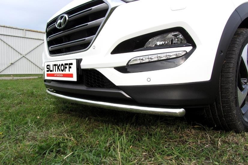 Slitkoff HT4WD15002 защита переднего бампера d42 Hyundai Tucson 4WD (2015)
