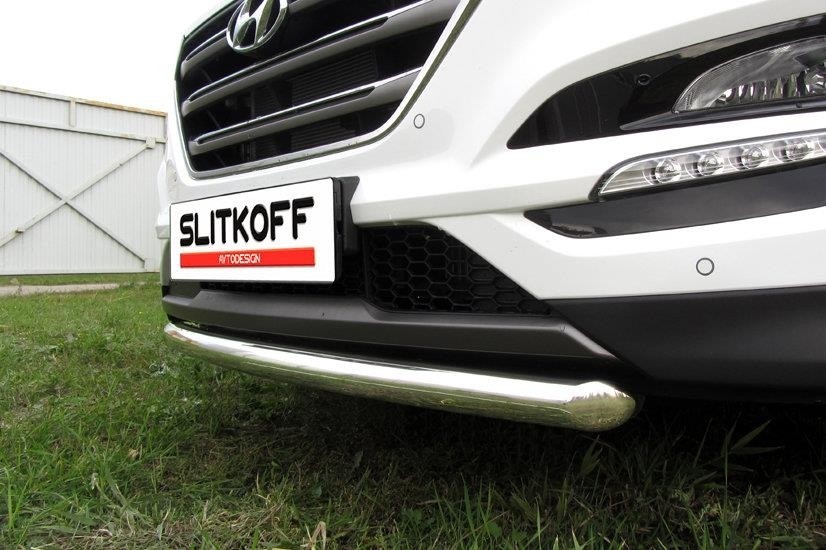 Slitkoff HT4WD15003 защита переднего бампера d57 Hyundai Tucson 4WD (2015)