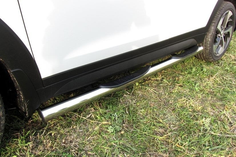 Slitkoff HT4WD15006 защита порогов d76 с проступями Hyundai Tucson 4WD (2015)