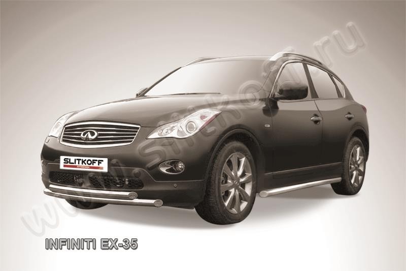 Slitkoff IN.EX003 защита переднего бампера d57+ d57 двойная Infiniti EX-35