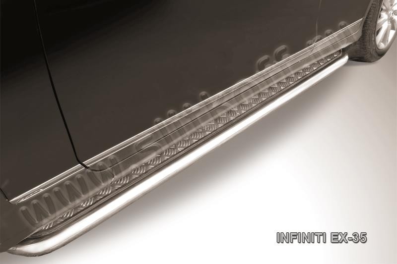 Slitkoff IN.EX005 защита порогов d57 с листом Infiniti EX-35